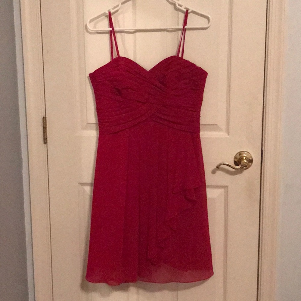 Red David’s Bridal Mini Dress